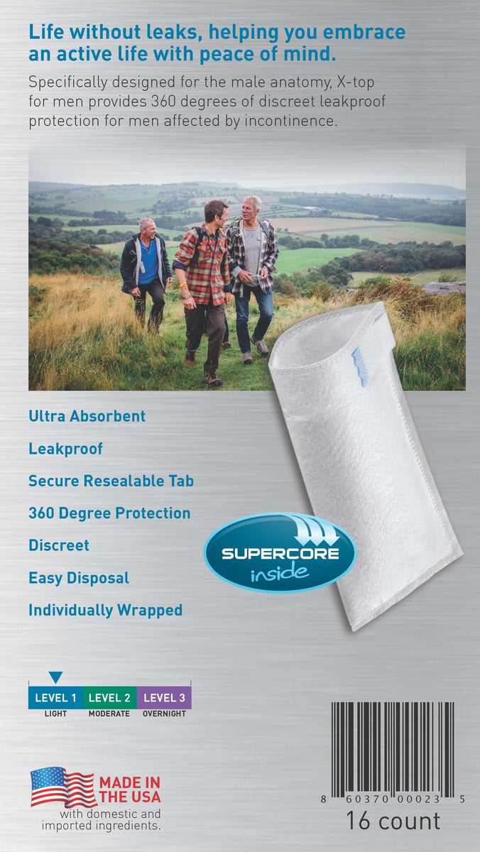 X Top: Peace Of Mind For Male Urinary Incontinence Sufferers